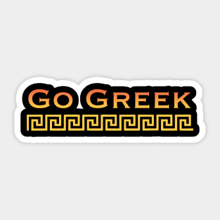 Yellow Go Greek Sticker